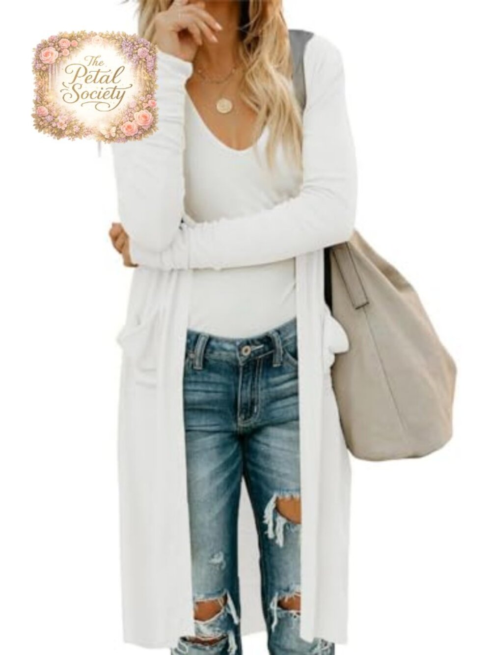 Hooded Open Front Long Sleeve Lightweight Cardigan with Pockets